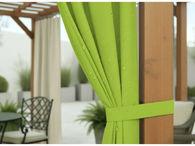 Venkovní zahradní závěs s kroužky MONTANA color 19 limonka, různé rozměry MyBestHome