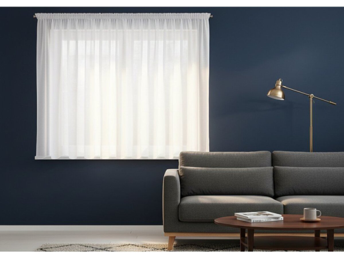 Dekorační krátká voálová záclona s řasící páskou LUNA 300x160 cm bílá MyBestHome