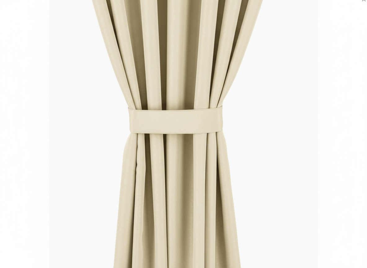 Venkovní zahradní závěs s poutky na suchý zip LISBOA světle krémová 06 různé rozměry Mybesthome