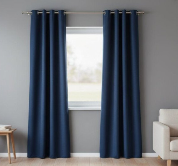 Zatemňovací závěs s kroužky BLACKOUT UNO 140x260 cm, tmavě modrá (cena za 1 kus) MyBestHome