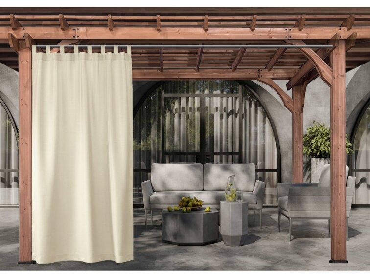 Venkovní zahradní závěs s poutky SANTIAGO color 16 smetanová, různé rozměry MyBestHome