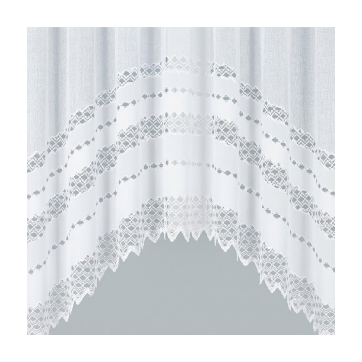 Dekorační oblouková krátká záclona na žabky FILOMENA 170 bílá 340x170 cm MyBestHome
