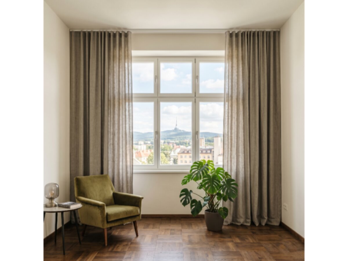 Plastová jednořadá stropní kolejnice ALBERTO bílá, různé rozměry, háčky s válečkem Mybesthome