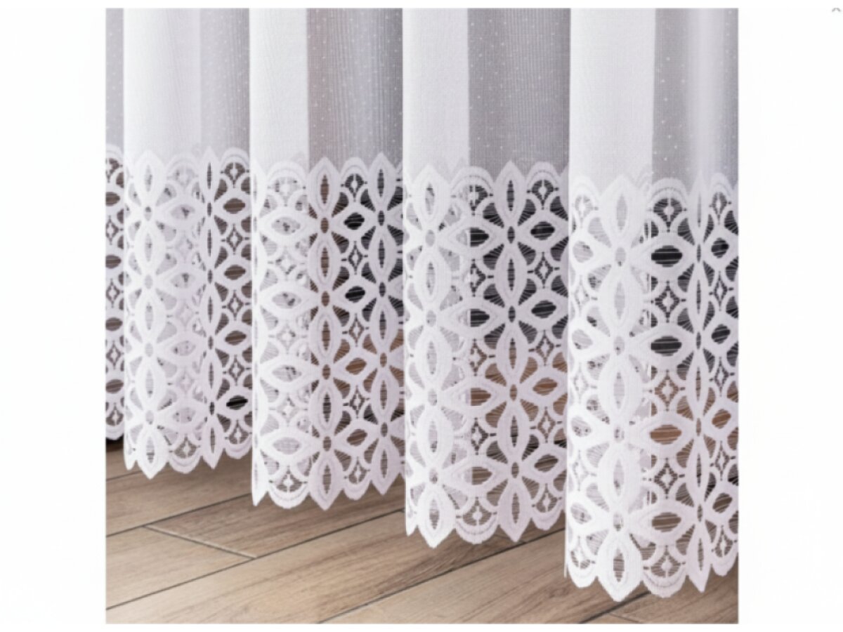 Dekorační žakárová záclona na žabky ADRIANNA LONG bílá 300x250 cm (cena za 1 kus dlouhé záclony) MyBestHome