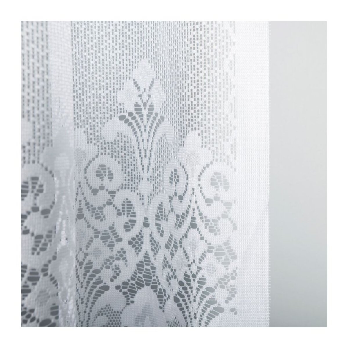 Dekorační krátká vzorovaná záclona na žabky NADIA 160 bílá 500x160 cm MyBestHome