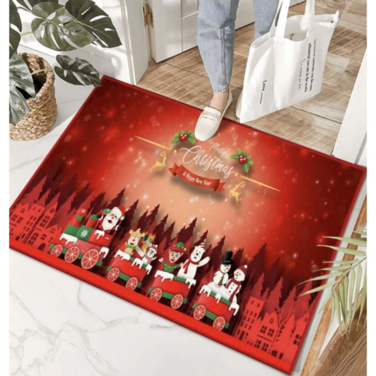 Vánoční rohožka - předložka CHRISTMAS TIME motiv V. 60x90 cm Mybesthome