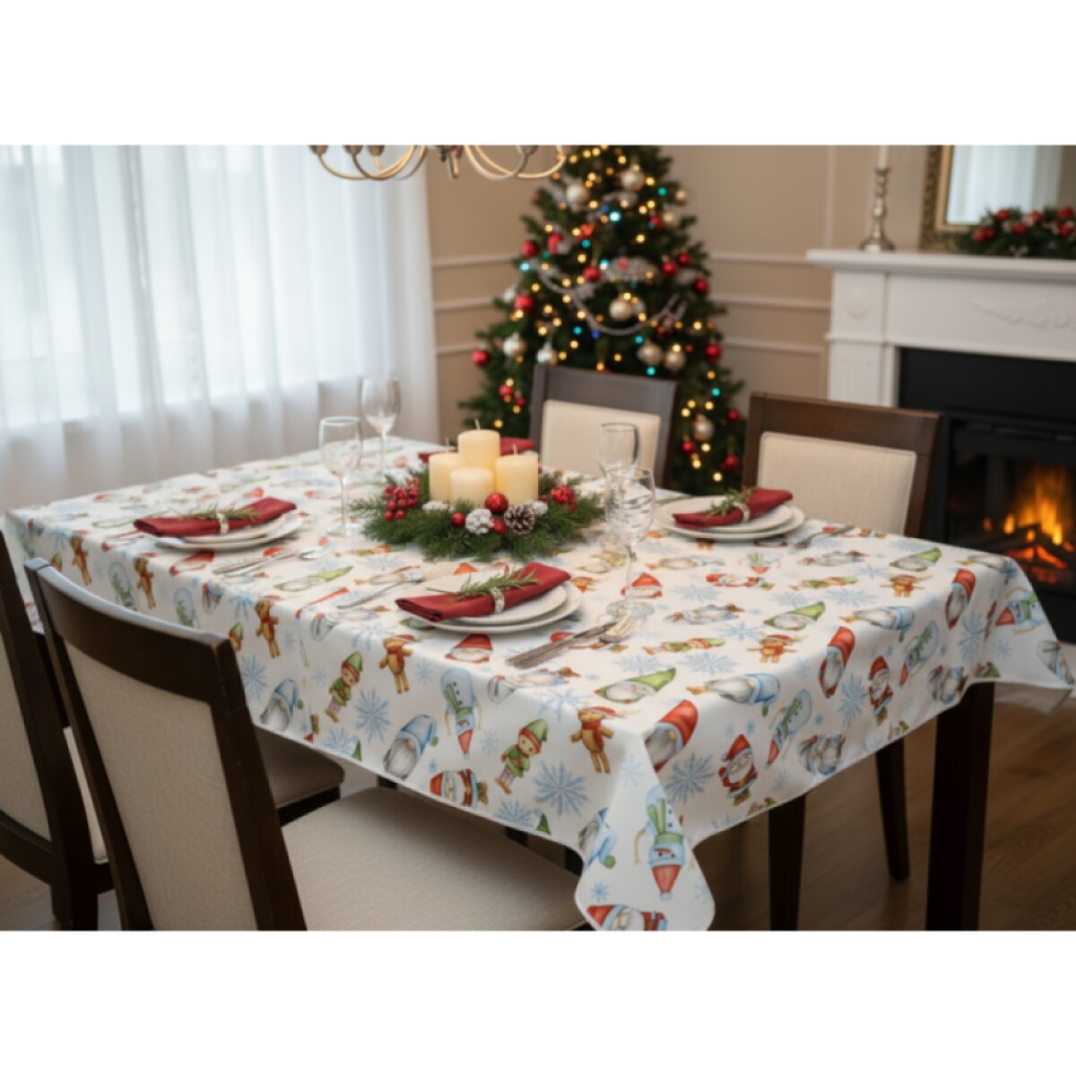 Vánoční ubrus na stůl NATALE SPLASH VI. různé rozměry