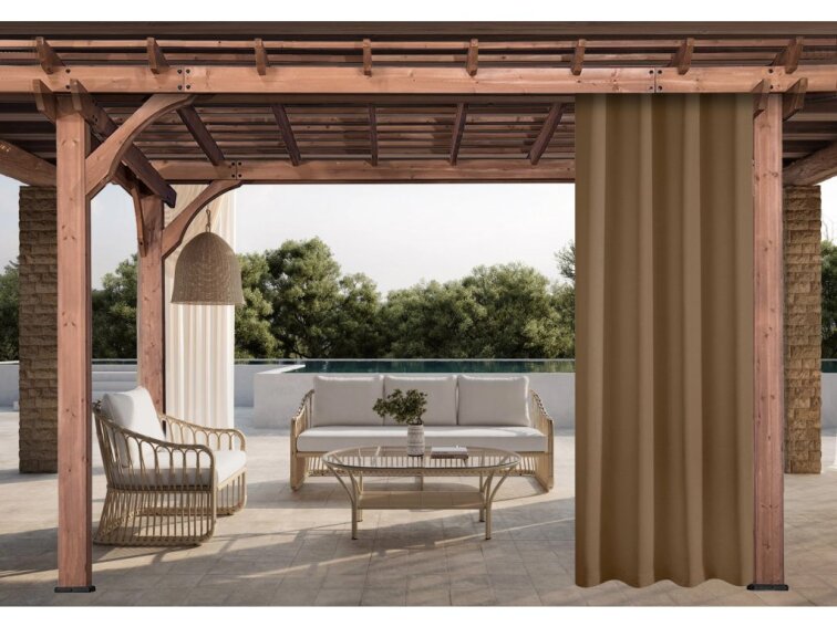 Venkovní zahradní závěs s tunýlkem JAMAICA color 44 cappuccino, různé rozměry MyBestHome