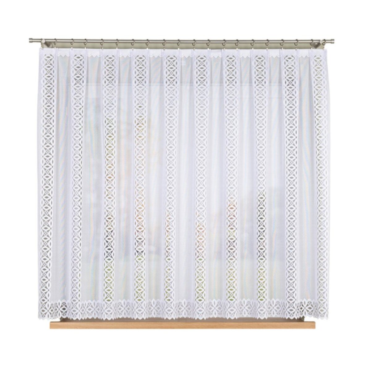 Žakárová záclona na žabky HELENA LINE 400x160 cm