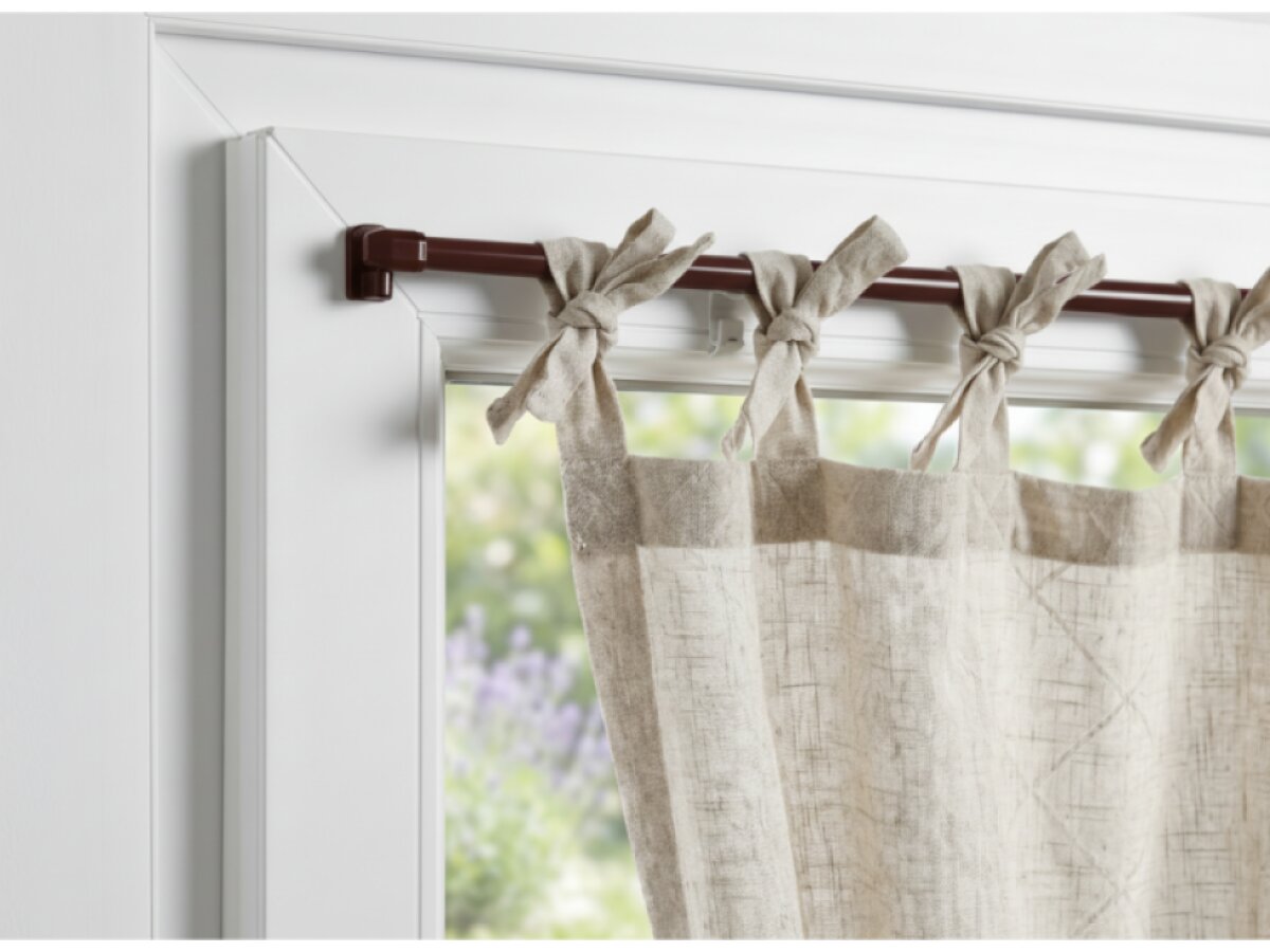 Vitrážová teleskopická samolepící tyč - vitrážka VARIO MAXI 2 kusy hnědá 80-120 cm, 100-180 cm Mybesthome