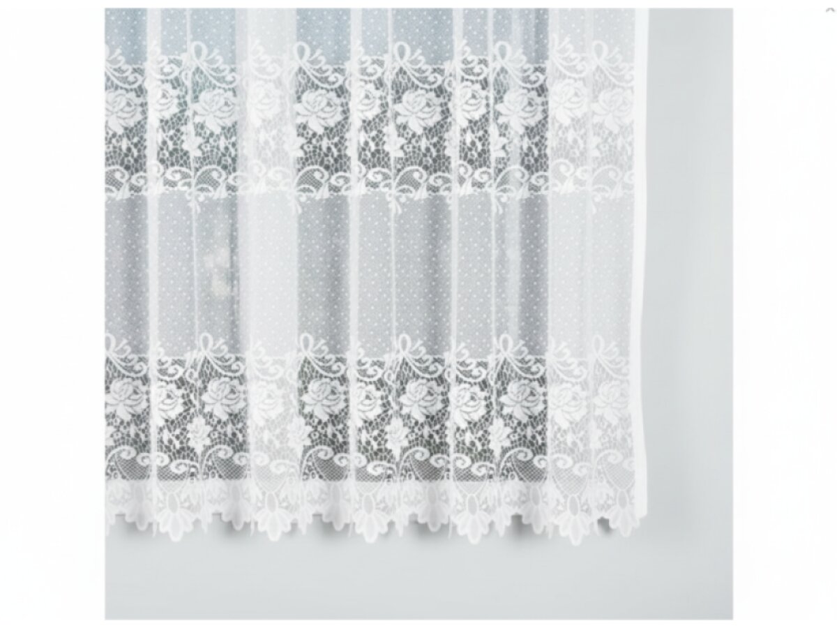 Dekorační krátká záclona na žabky DEMETRIA LINE 160 bílá 300x160 cm MyBestHome