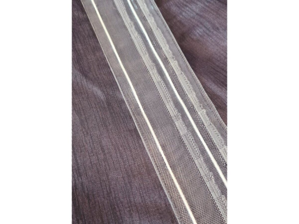 Dekorační dlouhá záclona s řasící páskou WOOD šedá 140x245 cm (cena za 1 kus) MyBestHome