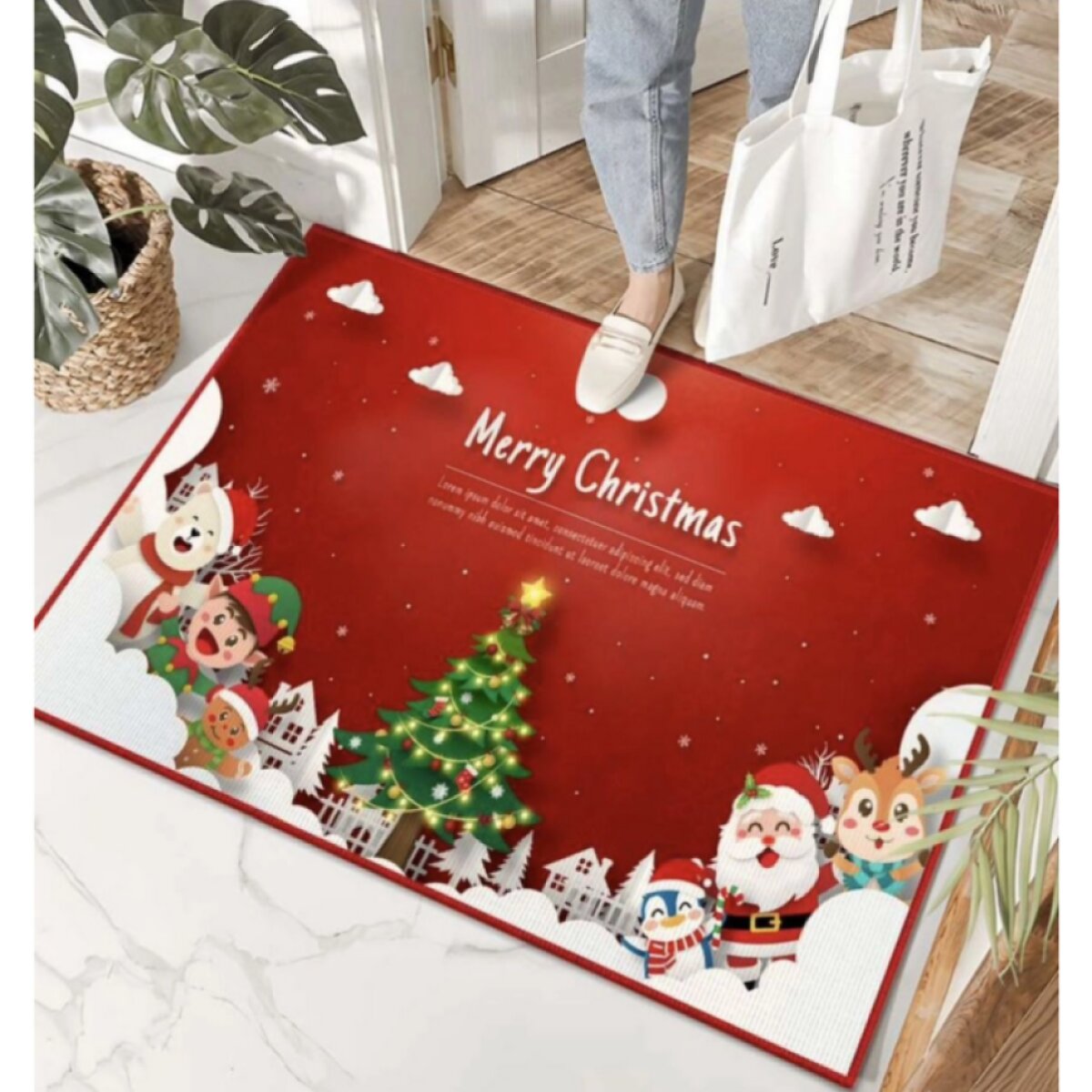 Vánoční rohožka - předložka CHRISTMAS TIME motiv VI. 60x90 cm Mybesthome