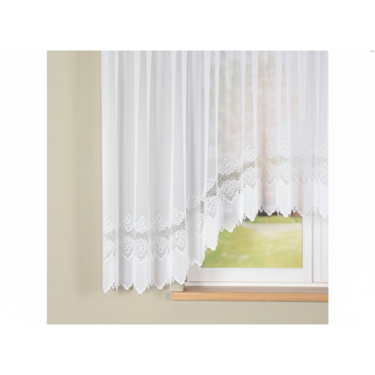 Dekorační krátká vzorovaná záclona na žabky MODESTA 500x160 cm MyBestHome