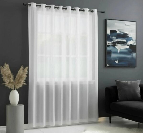 Dekorační dlouhá voálová záclona s kroužky EDEN bílá 500x250 cm MyBestHome