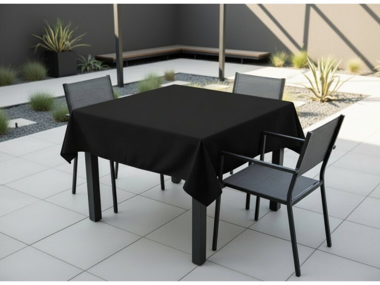 Venkovní čtvercový ubrus TERRA color 01 černá, různé rozměry Mybesthome