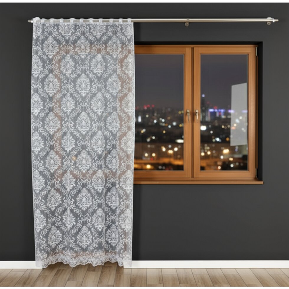 Dekorační žakárová dlouhá záclona na žabky APOLONIA 140x250 cm (cena za 1 kus) MyBestHome