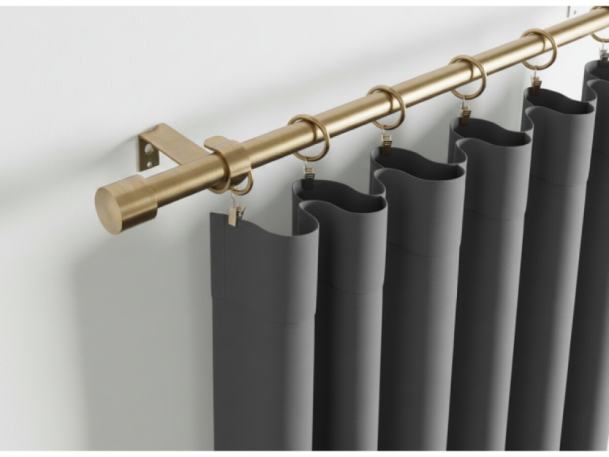 Kovová teleskopická garnýž VINCENZO mosazný antik 200-350 cm Ø 16/19 mm jednořadá Mybesthome