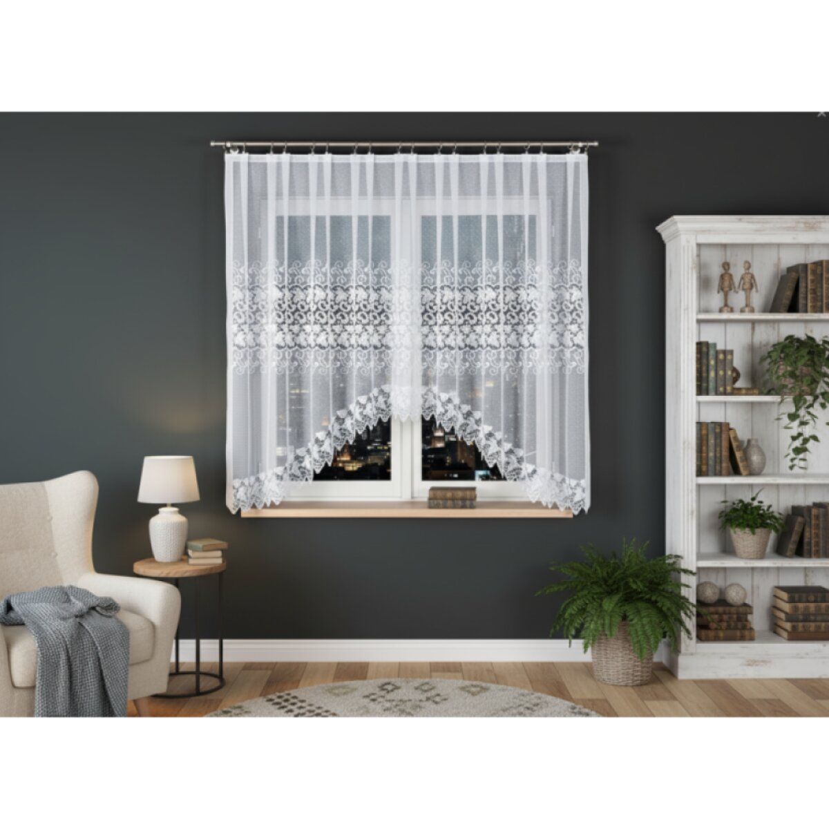 Dekorační oblouková krátká záclona na žabky HERNANI 310x160 cm MyBestHome