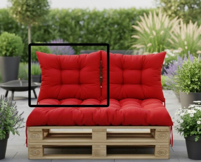 Paletová prošívaná opěrka ANGELO 60x40 cm color 11 červená MyBestHome