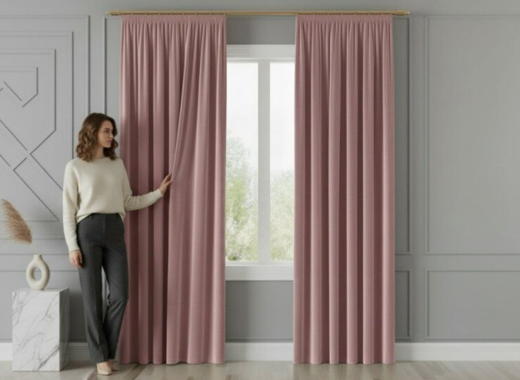 Dekorační závěs s řasící páskou VALMONT 140 cm x 250 nebo 260 cm color 013 růžová (cena za 1 kus) MyBestHome