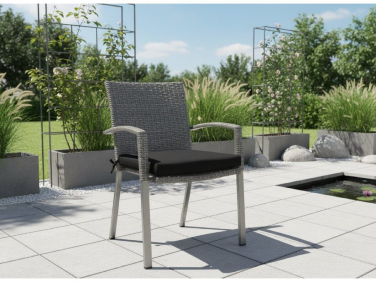 Zahradní podsedák na židli GARDEN color 01 černá 40x40x4 cm Mybesthome