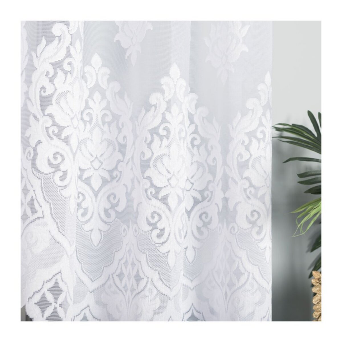 Dekorační krátká vzorovaná záclona na žabky LUDMILA 400x160 cm MyBestHome