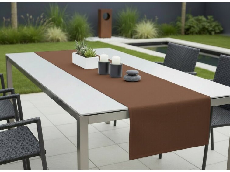 Venkovní běhoun - ubrus RUNNER color 22 hnědá, různé rozměry Mybesthome
