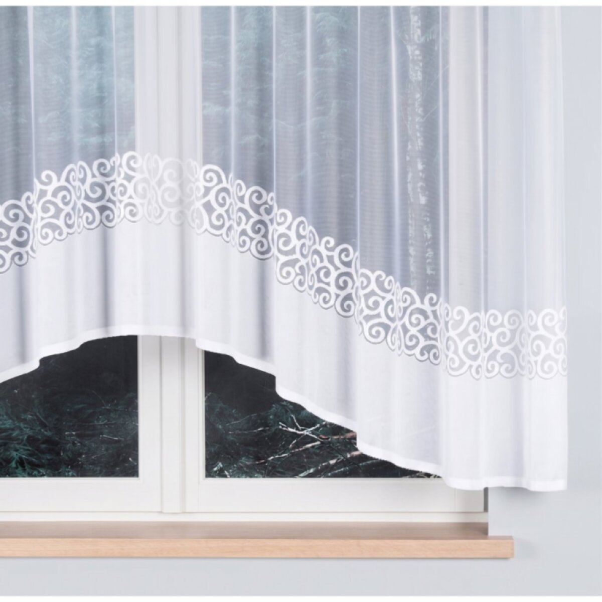 Dekorační oblouková krátká záclona na žabky DANIELA 350x155 cm MyBestHome