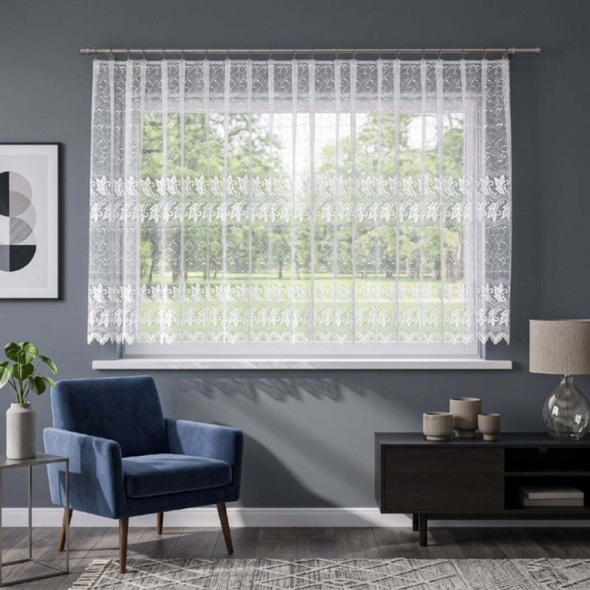 Dekorační krátká záclona na žabky TEOFILA 300x150 cm MyBestHome