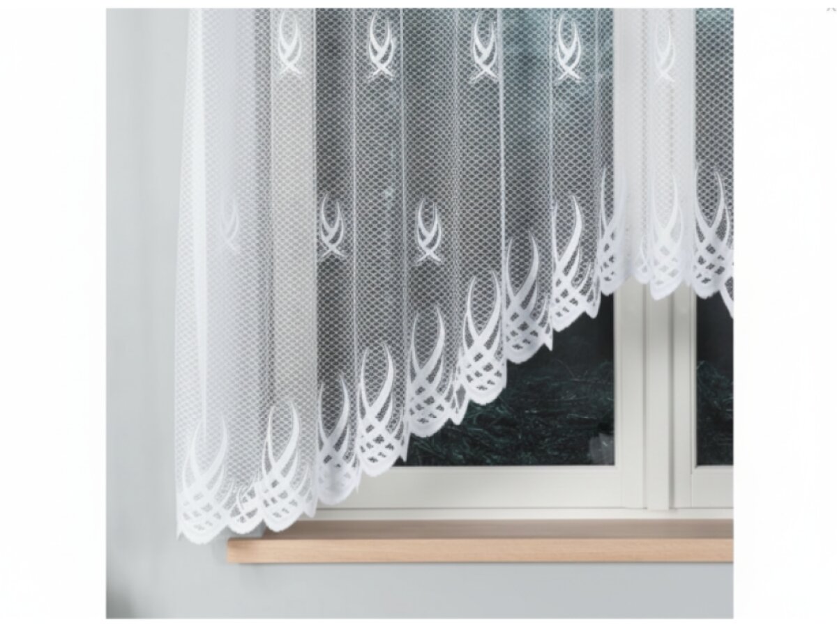 Dekorační oblouková krátká záclona na žabky GOSIA bílá 300x160 cm MyBestHome