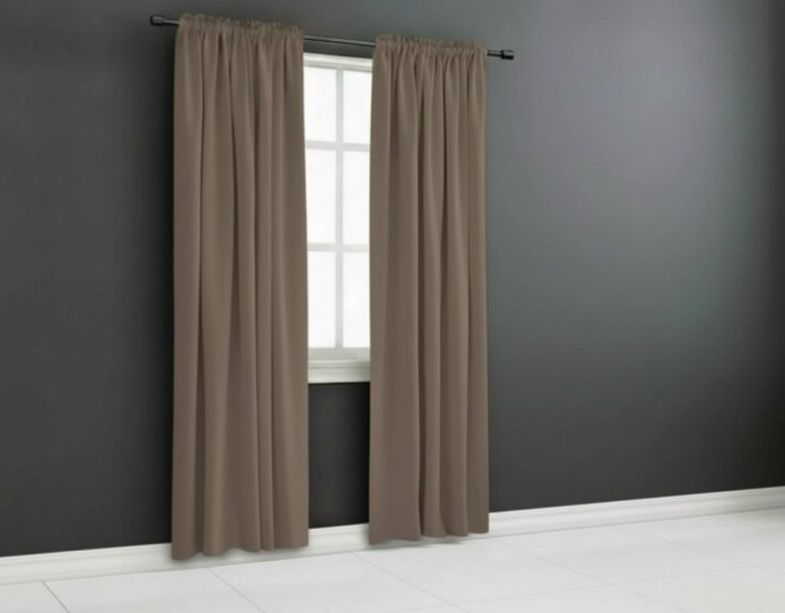 Zatemňovací závěs s řasící páskou "BLACKOUT" VIGO 135x250 cm, cappuccino, (cena za 1 kus) MyBestHome