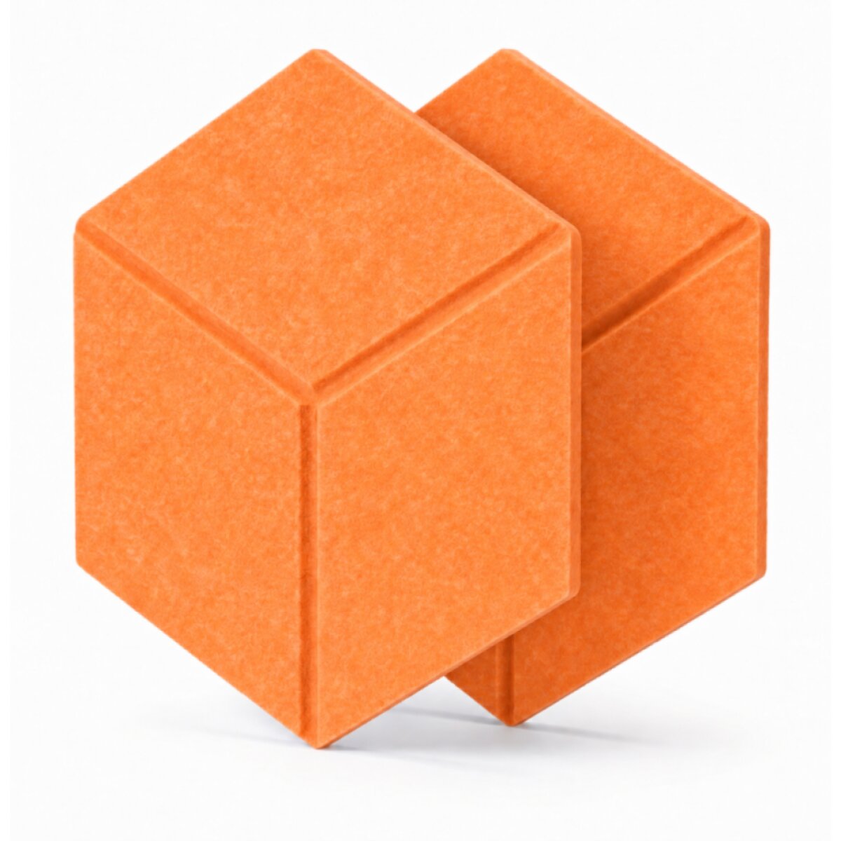 Dekorativní filcový nástěnný panel CROSS DESIGN pomerančová 40x46 cm hexagon - sada 2 ks