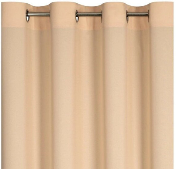 Dekorační dlouhý jednobarevný závěs s kroužky EASY TOP broskovová 1x140x250 cm (cena za 1 kus) MyBestHome
