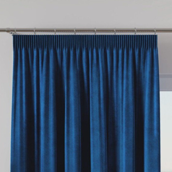 Dekorační závěs s řasící páskou VALMONT 140 cm x 250 nebo 260 cm color 011 tmavě modrá (cena za 1 kus) MyBestHome