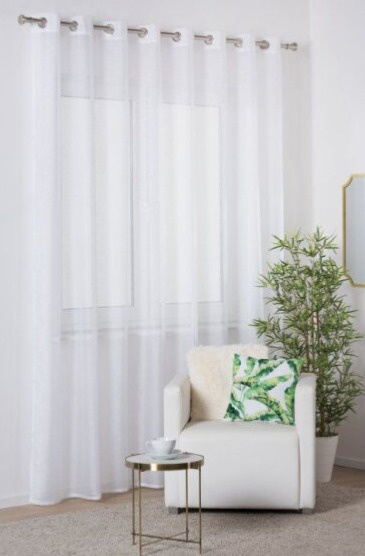 Dekorační dlouhá záclona s kroužky SOFIA bílá 290x260 cm MyBestHome