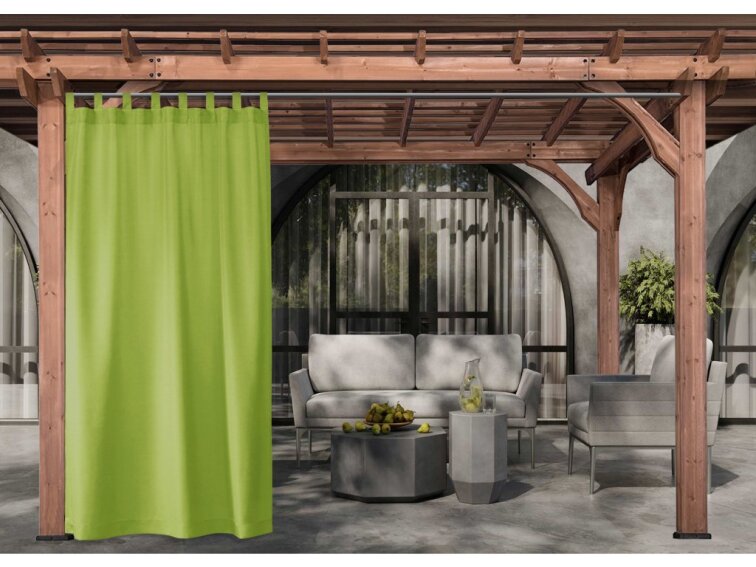 Venkovní zahradní závěs s poutky SANTIAGO color 19 limonka, různé rozměry MyBestHome