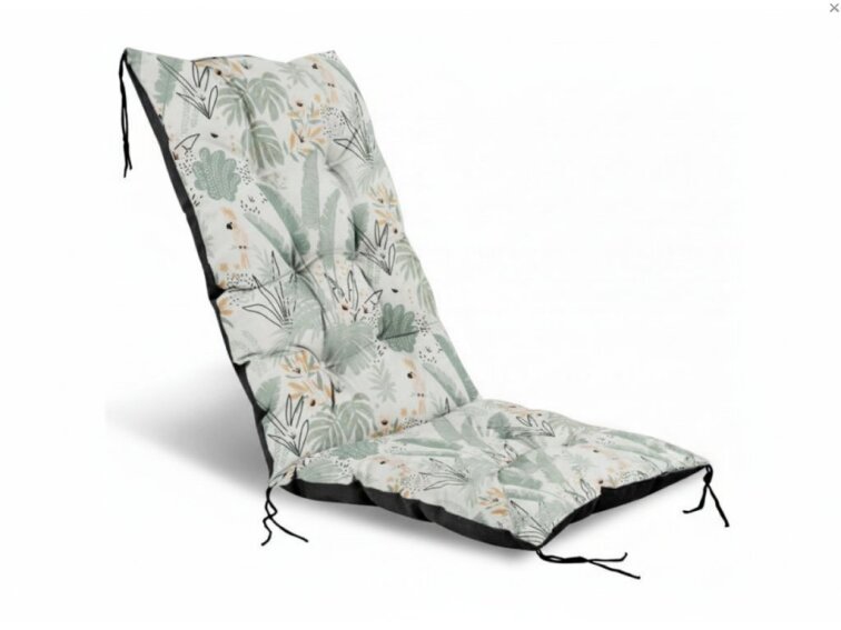 Zahradní prošívaný podsedák na židli s opěrkou 50x50x80 cm CALLUM vzor 133 Mybesthome
