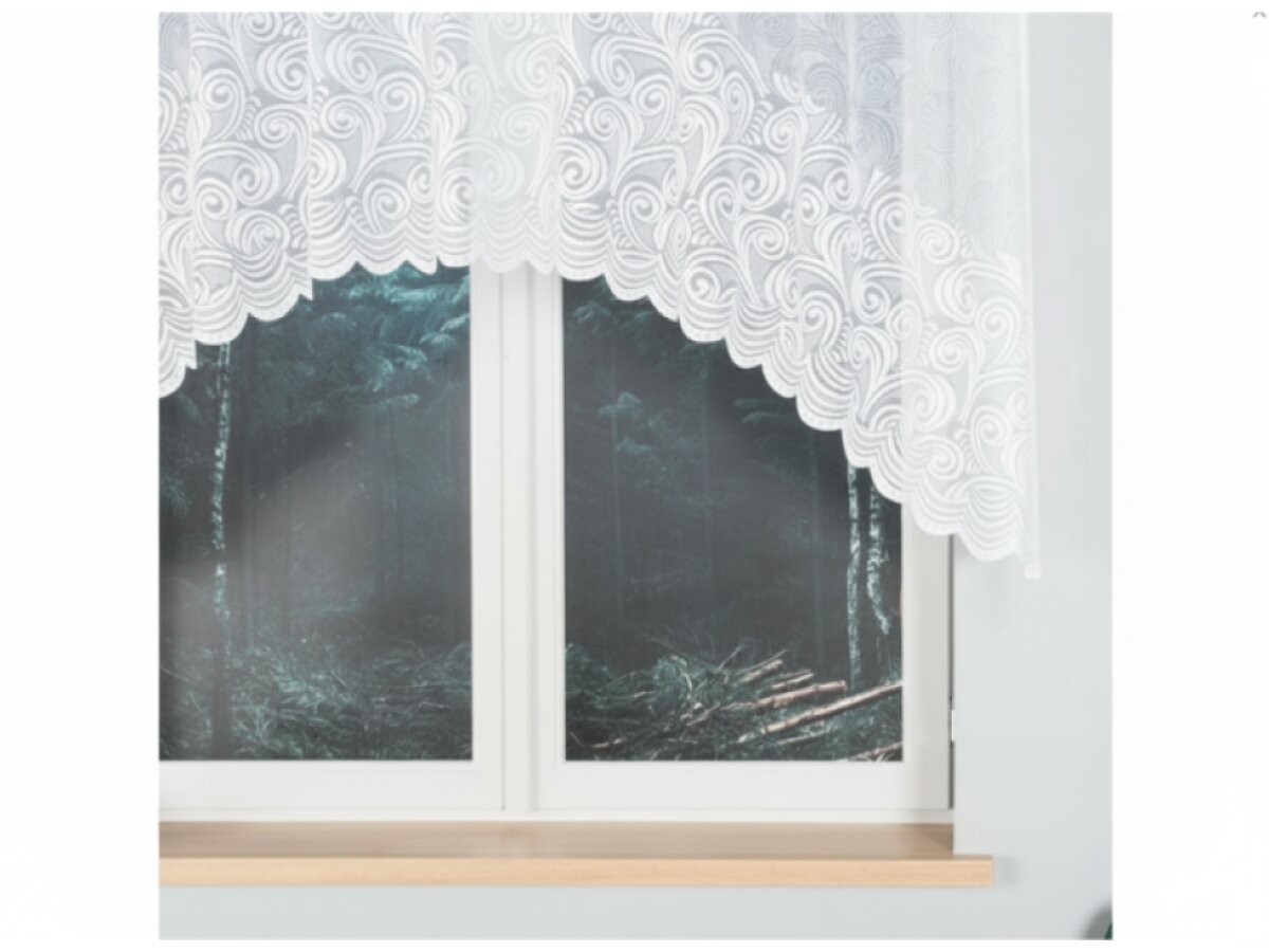 Dekorační oblouková krátká záclona na žabky KINGA 140 bílá 300x140 cm MyBestHome