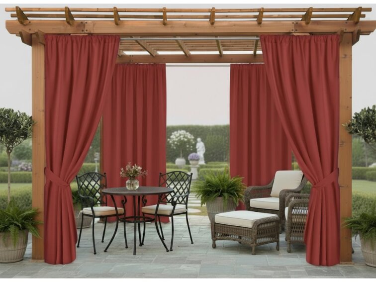 Venkovní zahradní závěs s tunýlkem JAMAICA color 12 vínová, různé rozměry MyBestHome