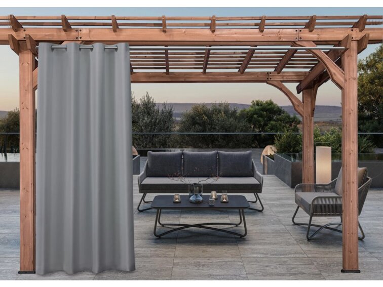 Venkovní zahradní závěs s kroužky MONTANA color 23 šedá, různé rozměry MyBestHome