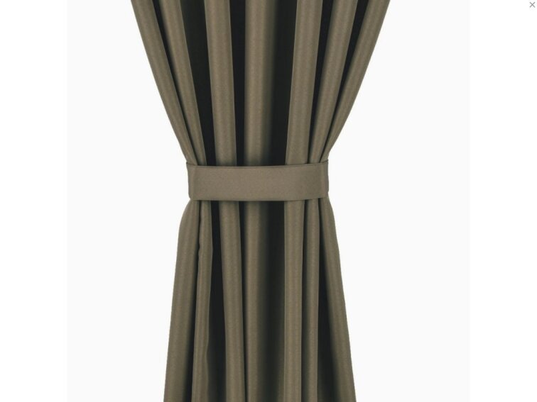 Venkovní zahradní závěs s poutky na suchý zip LISBOA hnědá 04 různé rozměry Mybesthome