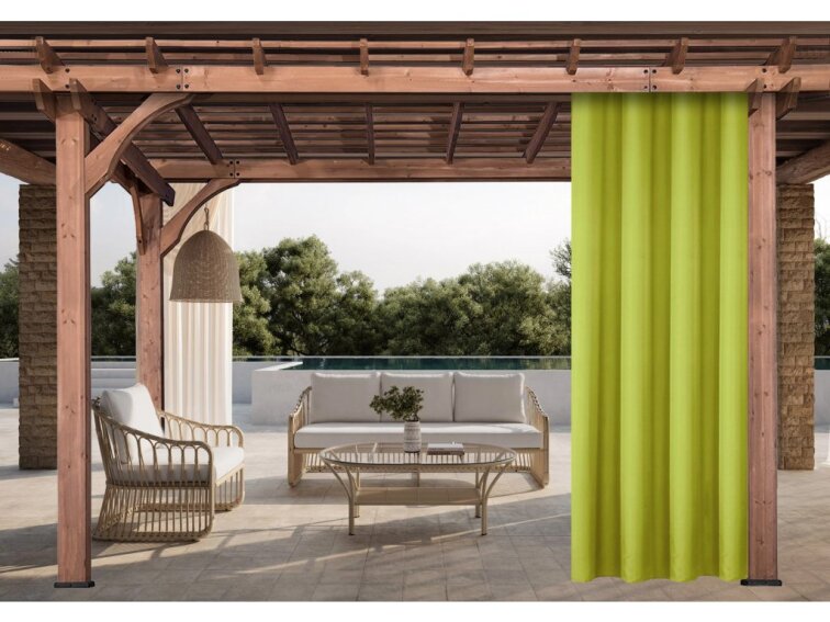 Venkovní zahradní závěs s tunýlkem JAMAICA color 32 olivová, různé rozměry MyBestHome