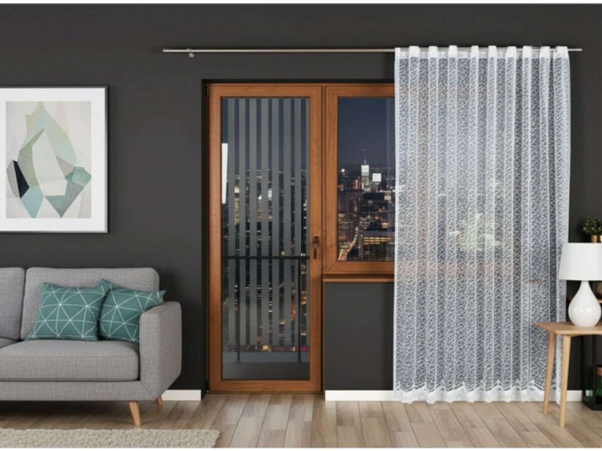 Dekorační žakárová záclona na žabky BOGUMILA LONG bílá 300x250 cm (cena za 1 kus dlouhé záclony) MyBestHome