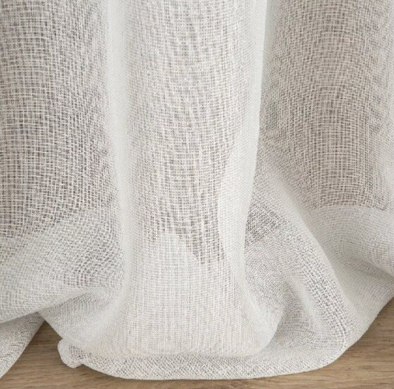 Dekorační dlouhá záclona s kroužky s leskem NORA bílá 140x250 cm (cena za 1 kus) MyBestHome