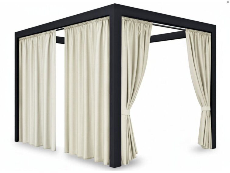 Venkovní zahradní závěs s tunýlkem BOGOTA krémová 06 různé rozměry MyBestHome