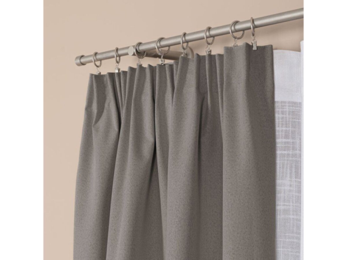 Dekorační zatemňující závěs SUPER BLACKOUT TAPE s řasící páskou tmavě šedá color 008 (cena za 1 kus) 140x250 cm 100% stínění Mybesthome