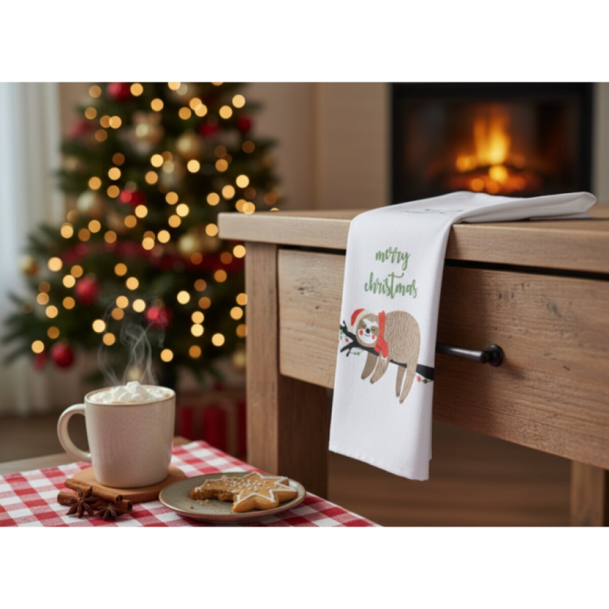 Vánoční utěrka LOVELY CHRISTMAS mikrovlákno 38x63 cm motiv LENOCHOD
