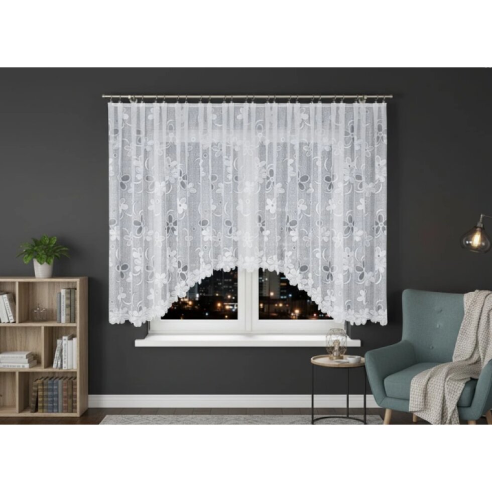 Dekorační oblouková krátká záclona na žabky RENATA 400x150 cm MyBestHome