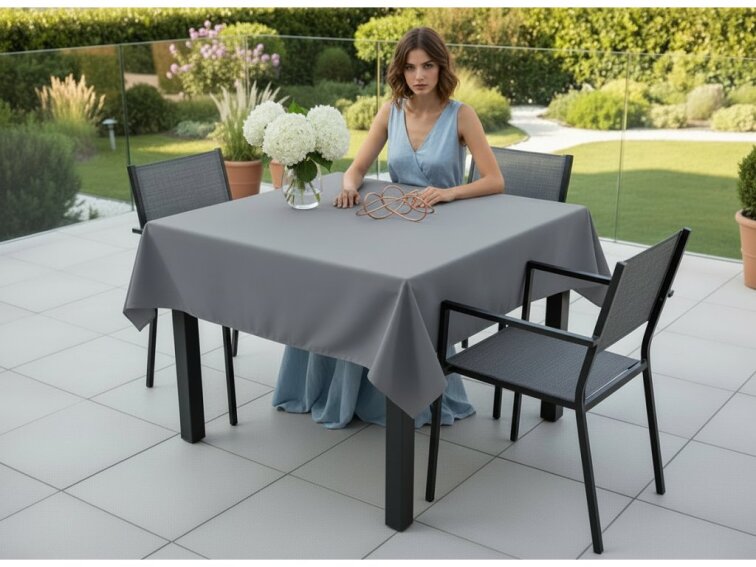 Venkovní čtvercový ubrus TERRA color 23 šedá, různé rozměry Mybesthome